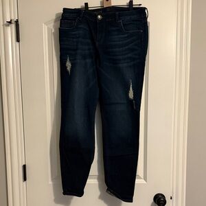 Kut from the Kloth Dark Blue Distressed Boyfriend Jeans